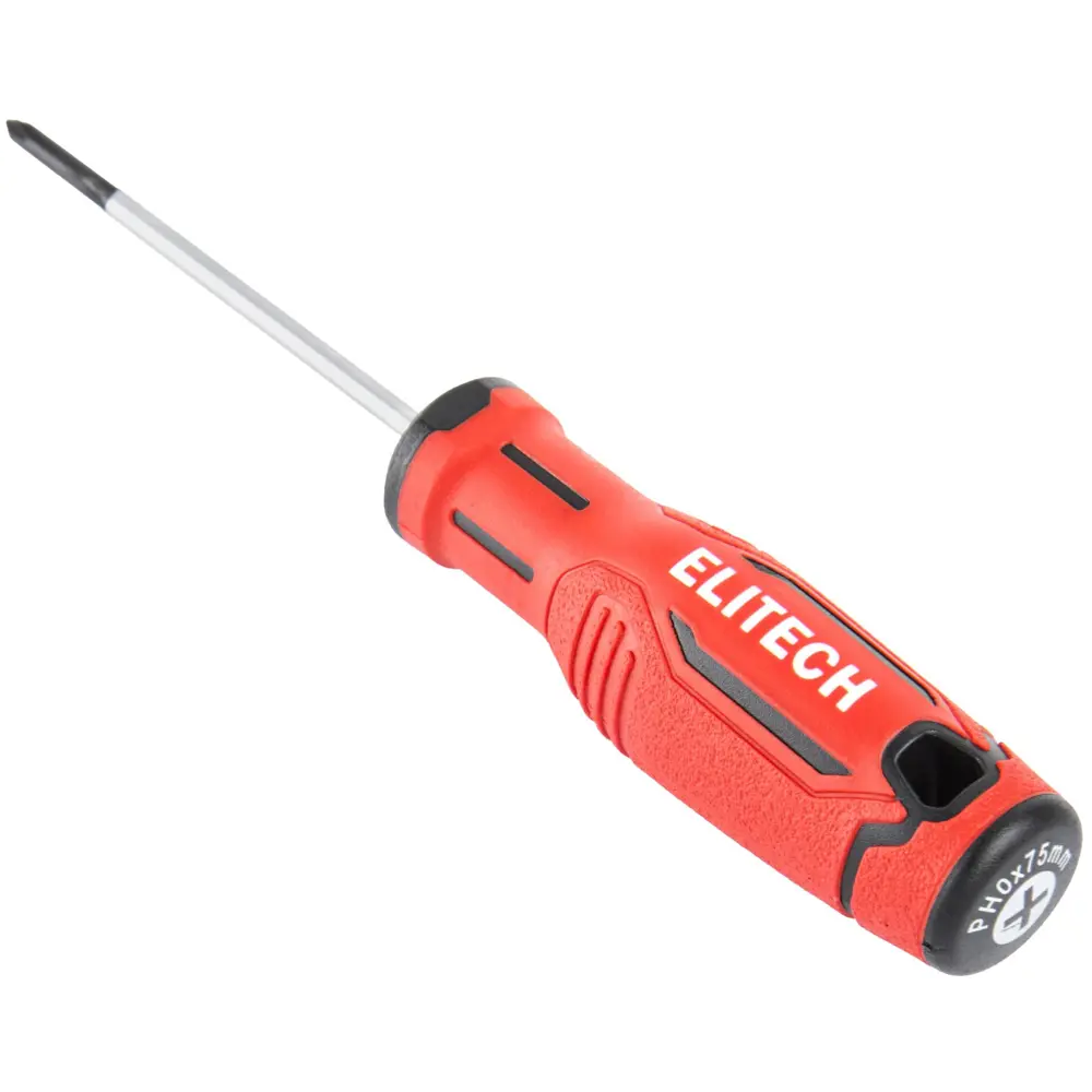 Отвертка крестовая Elitech 211201 PH0x75 мм с магнитным наконечником 89407117 STLM-1578415 - Вид №2
