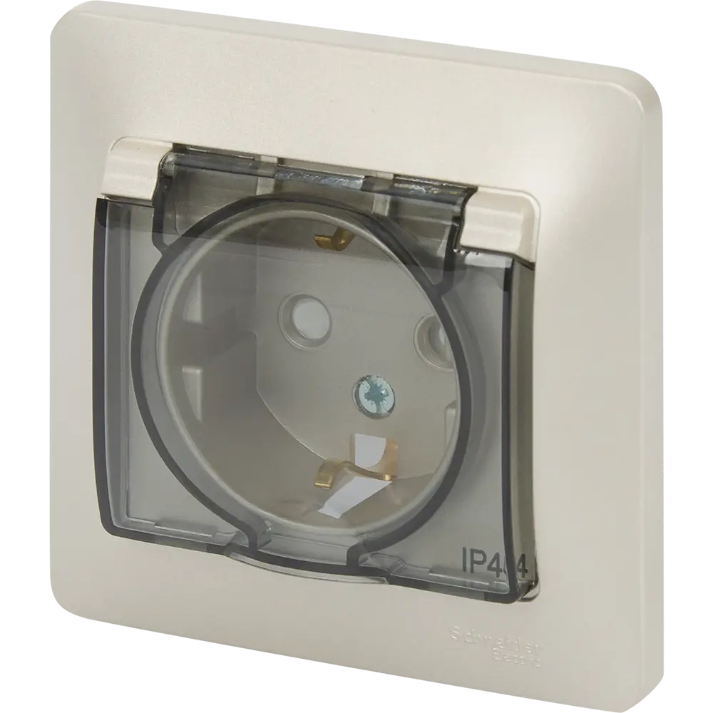Schneider Electric Glossa - розетка влагозащищенная платина 84693615 STLM-0053759 - Вид №1