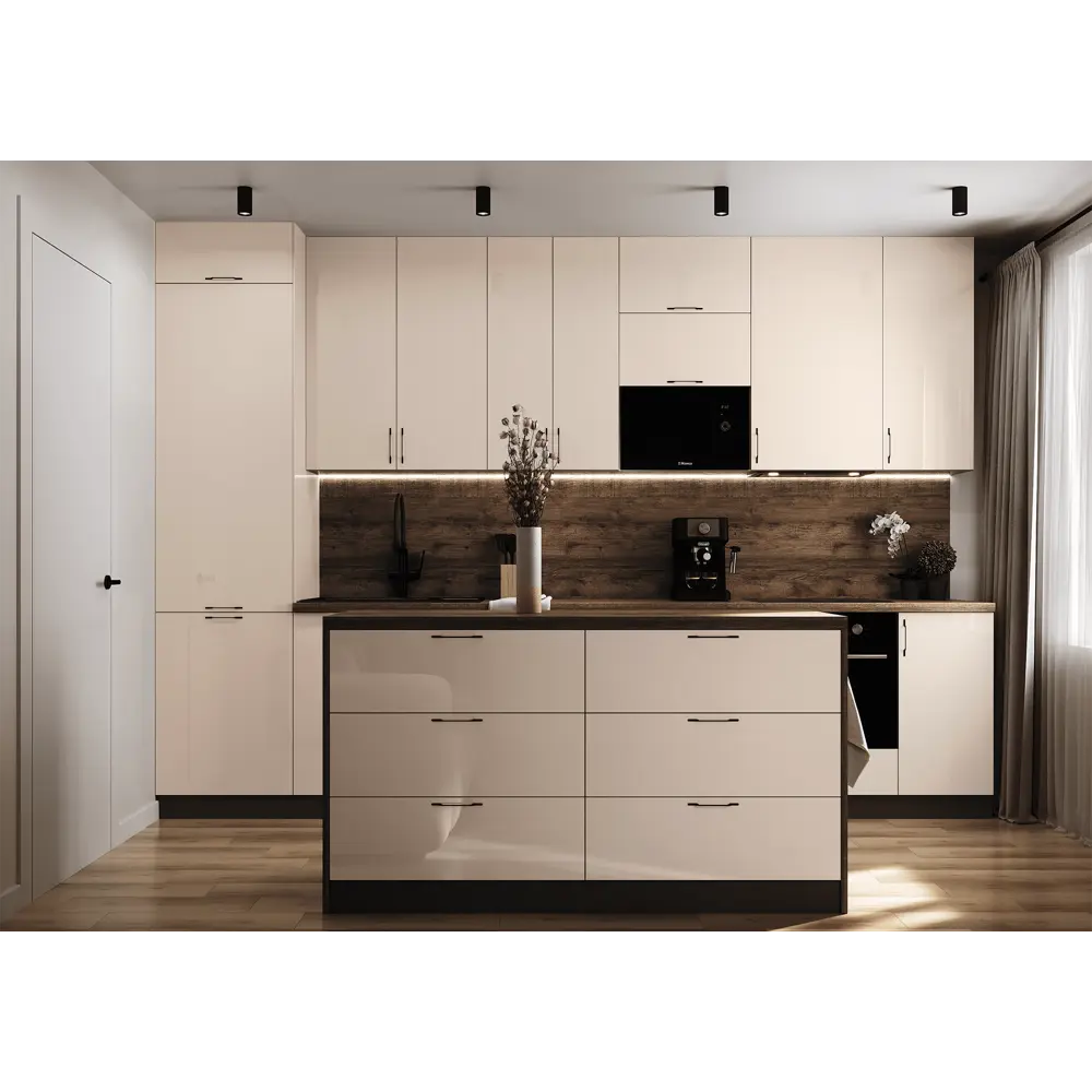 Фасад кухонного шкафа Аша 45x214 см KONSENSA ЛДСП цвет бежевый Аша бежевая STLM-2039676 - Вид №6