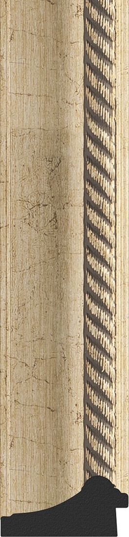 BY 4003 Зеркало с гравировкой в багетной раме - состаренное серебро с плетением 70 mm EVOFORM Exclusive-G - Вид №3