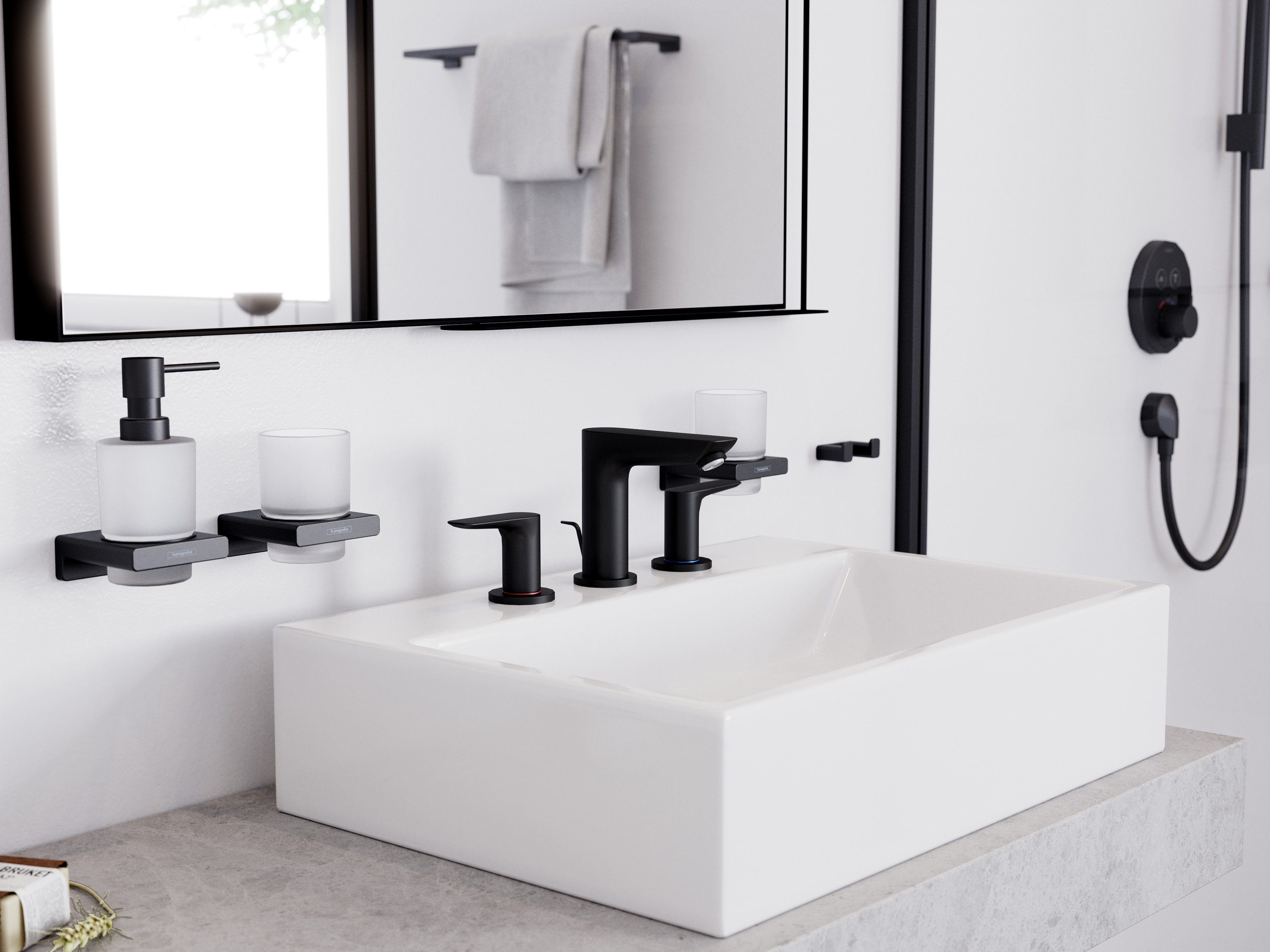 71733340 Talis E Смеситель для раковины на 3 отверстия со сливным гарнитуром Hansgrohe  - Вид №1