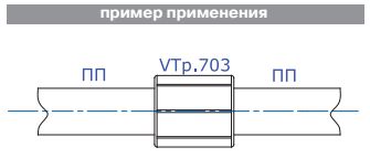 VTp.703.0.020 Фитинг полипропиленовый – муфта Valtec 20 мм  - Вид №9