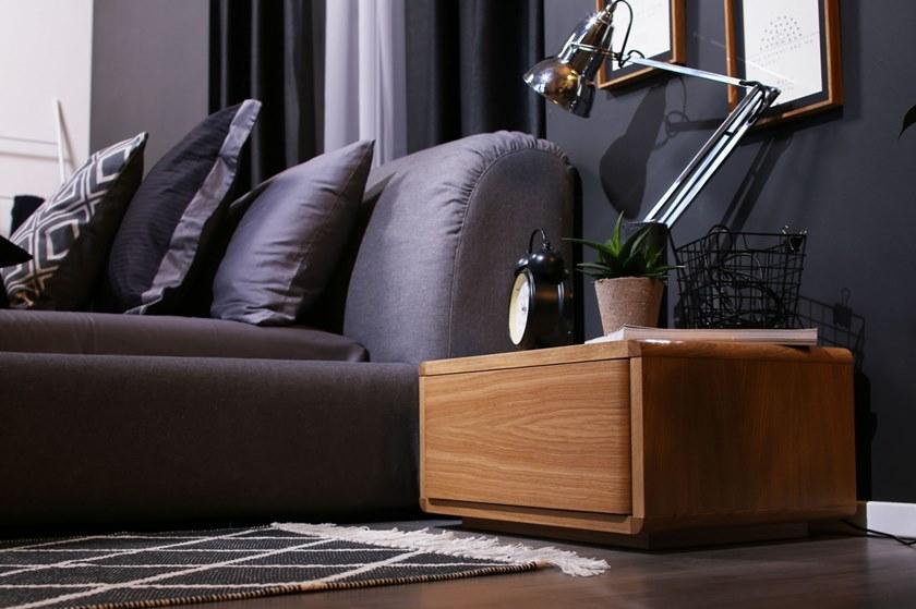 Heavens Прямоугольная прикроватная тумба из лакированного дуба с ящиками Andrea sun-id-1440456 - Вид №2