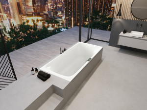 Прямоугольная эмалированная стальная ванна