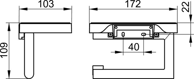12873379000 Держатель для туалетной бумаги KEUCO Collection REVA - Вид №3