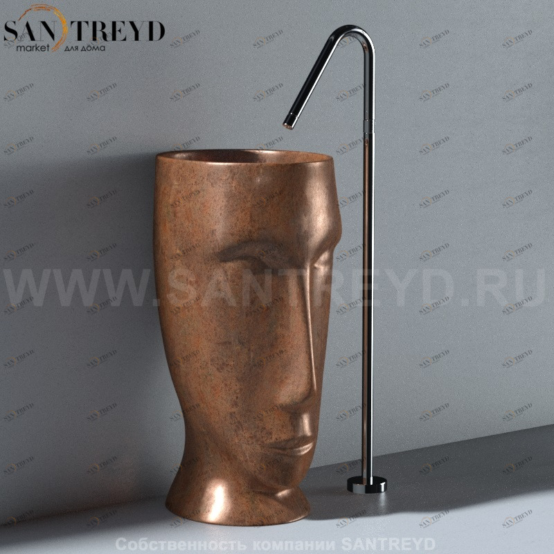 4741K83 Напольная раковина стоящая круглая Kerasan Artwork