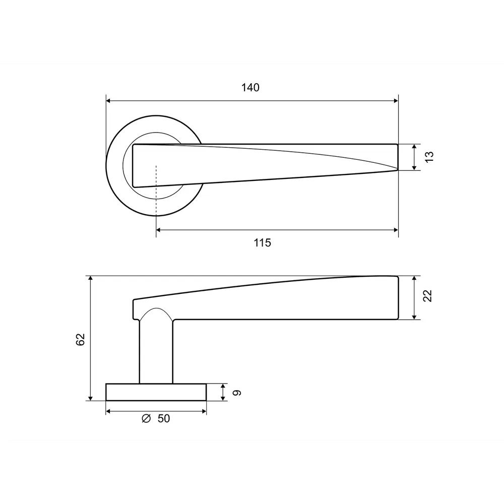 Дверные ручки Palladium Z 101 SN, без запирания, комплект, цвет никель STLM-2186980 - Вид №3