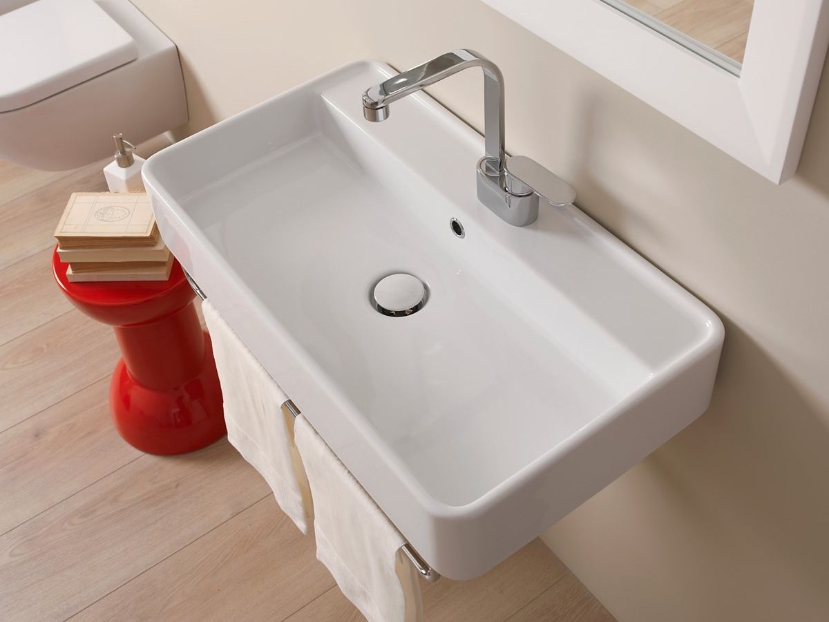 Керамическая прямоугольная подвесная раковина Ceramica Flaminia Monowash Miniwash Fly ARCH-00044944 - Вид №1