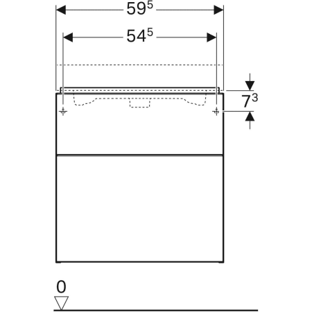 841362000 Шкафчик для раковины Geberit iCon, с двумя выдвижными ящиками Geberit  - Вид №22