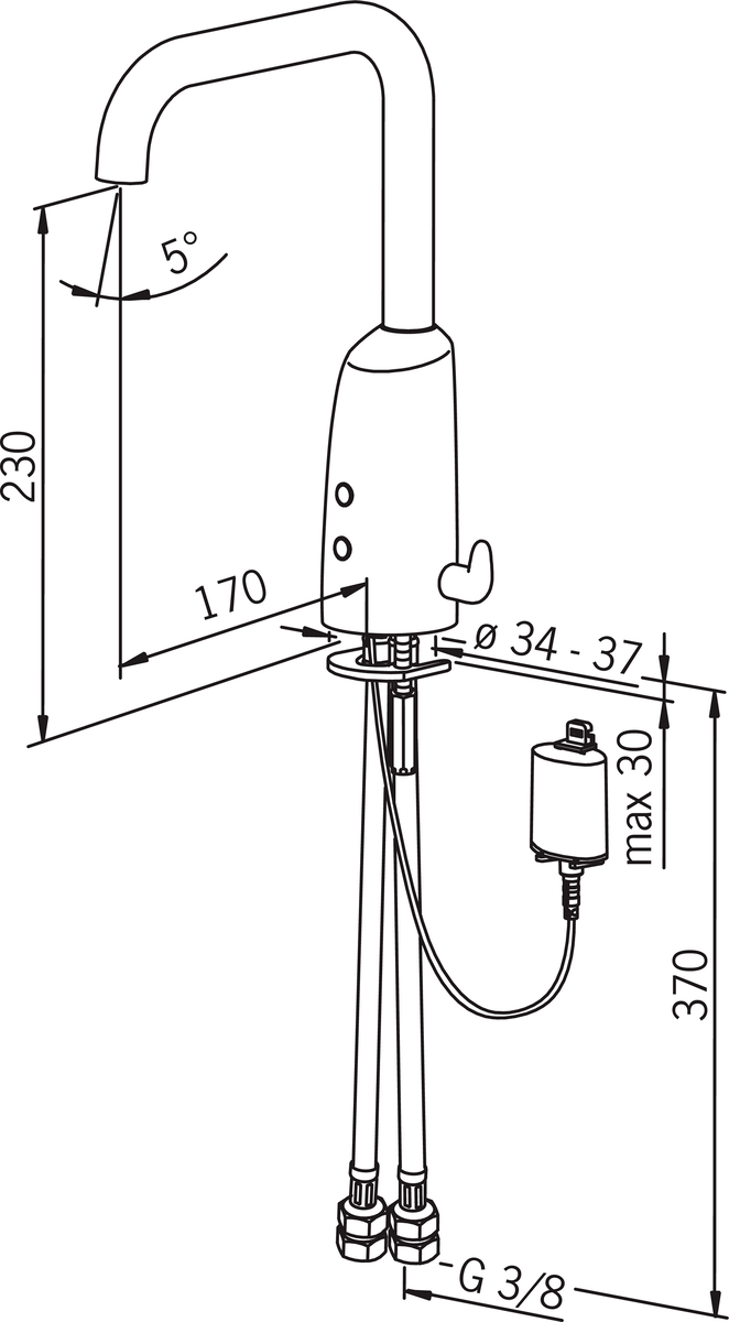 Oras 6331F Смеситель для умывальника, 6 V 6331F Electra Хром  - Вид №4