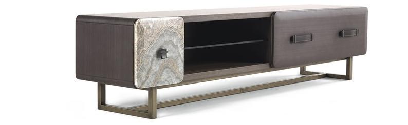 Gianfranco Ferré Home Деревянная тумба под ТВ с раздвижными дверцами с ящиками Five points sun-id-1387360 - Вид №1