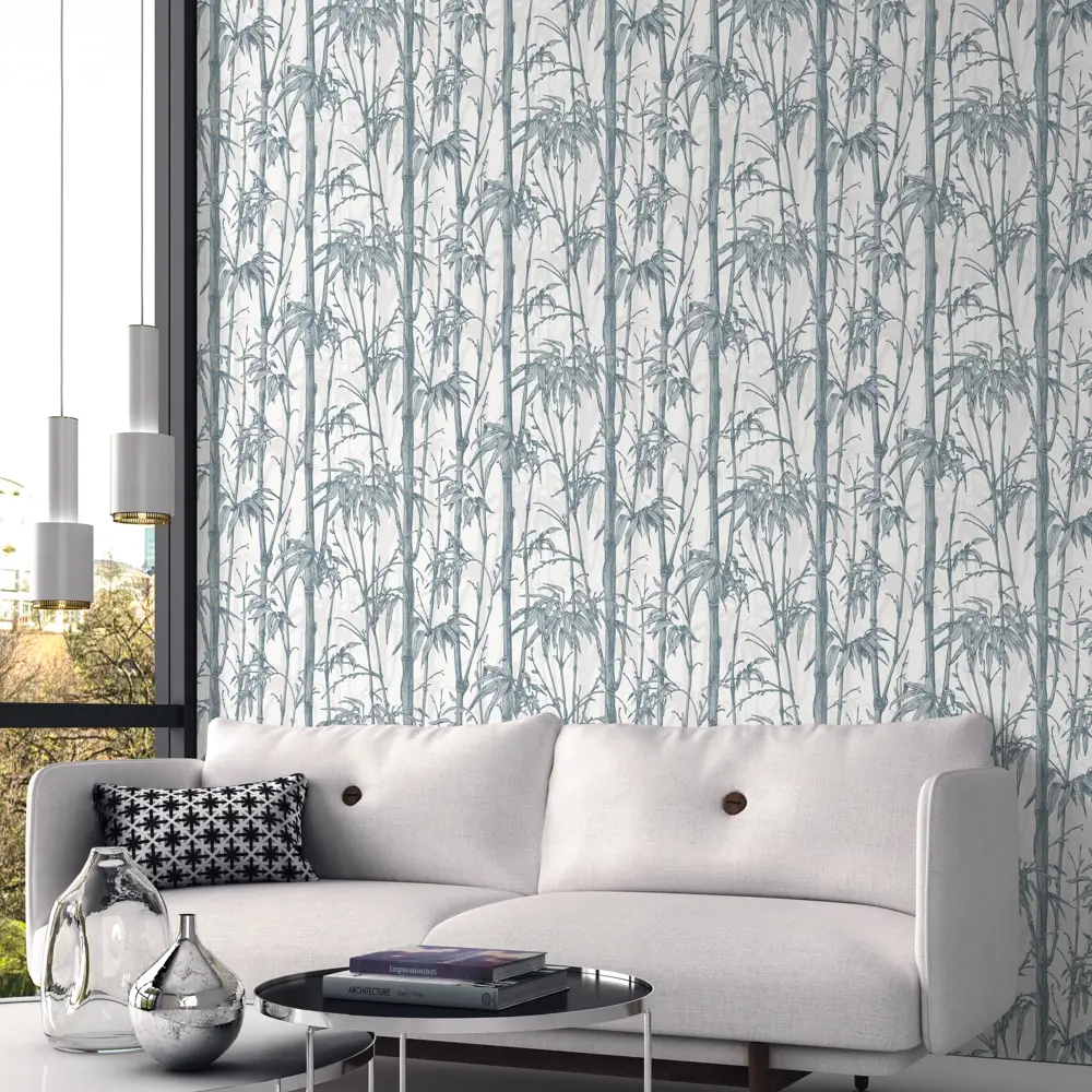 Обои флизелиновые Rasch Florent Бамбук серые 1.06 м м R819922 Florentine STLM-2058937 - Вид №2