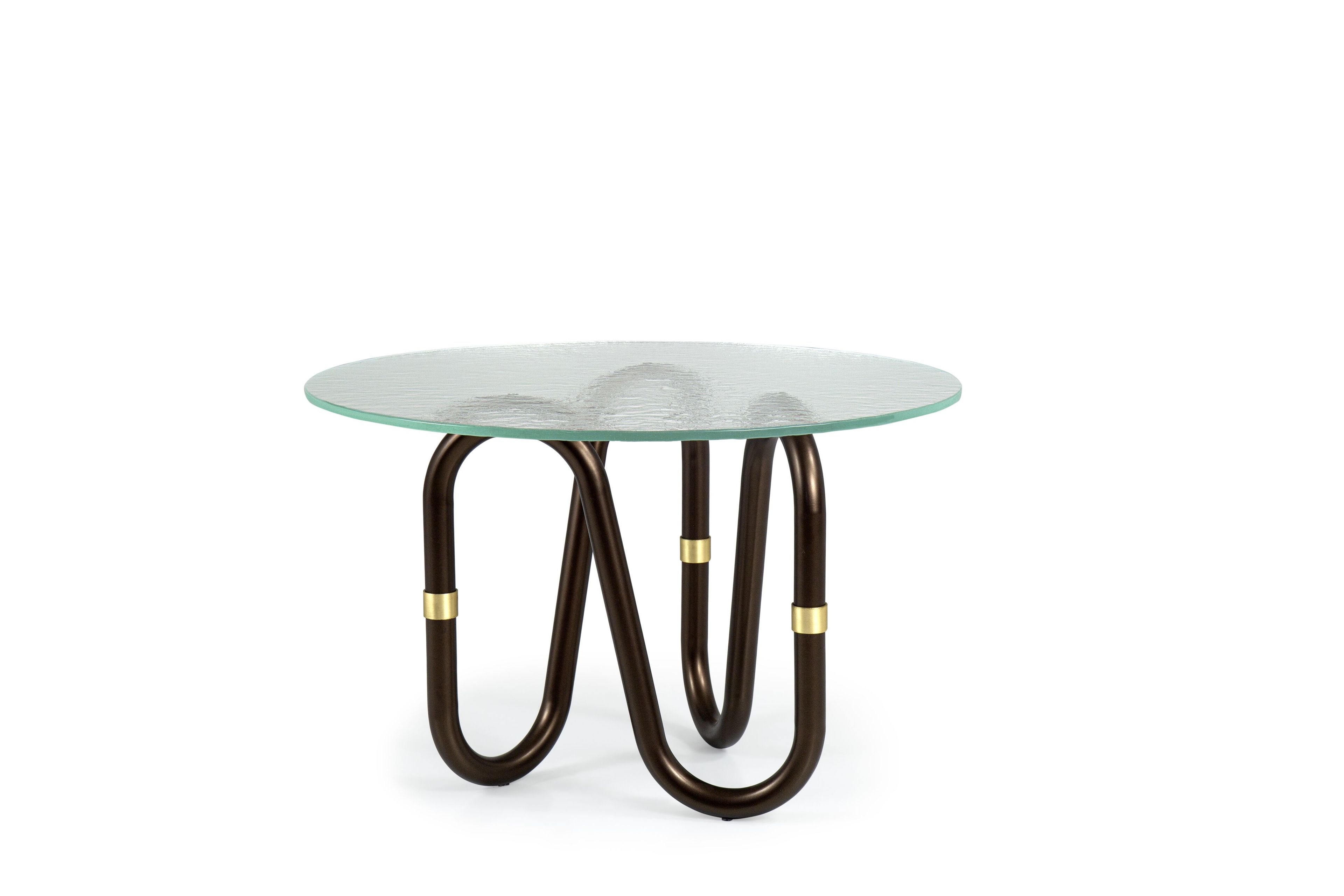 Круглый стеклянный журнальный столик Borzalino FLOW ARCH-00118094 - Вид №2