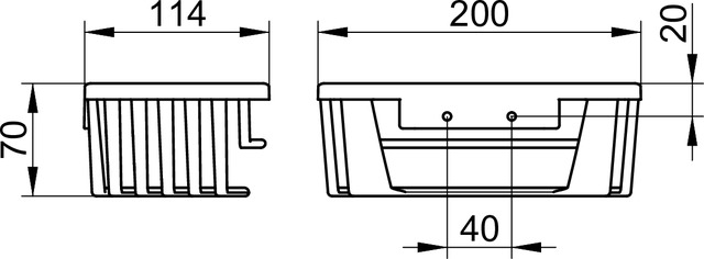 24942010100 Корзинка для губки KEUCO ПОЛОЧКИ ДЛЯ ДУША - Вид №2