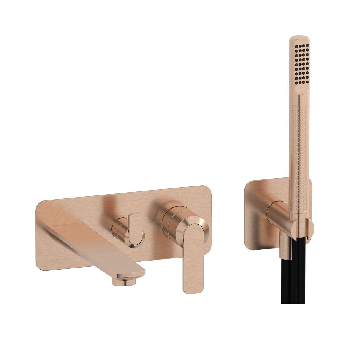 Настенный смеситель для ванны с 4 отверстиями и ручным душем IB C-67 ARCH-00064351 - Вид №7