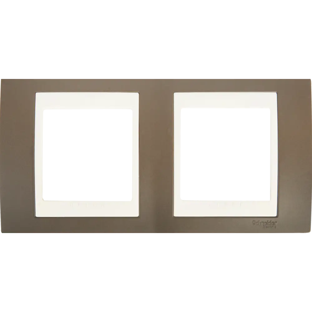 Рамка для розеток и выключателей Systeme Electric Unica 2 поста, цвет какао/бежевый STLM-2187706