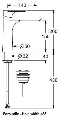 GUGLIELMI Смеситель для умывальника, однорычажный Walser Fbwl88507, fbwl88503 - Вид №9