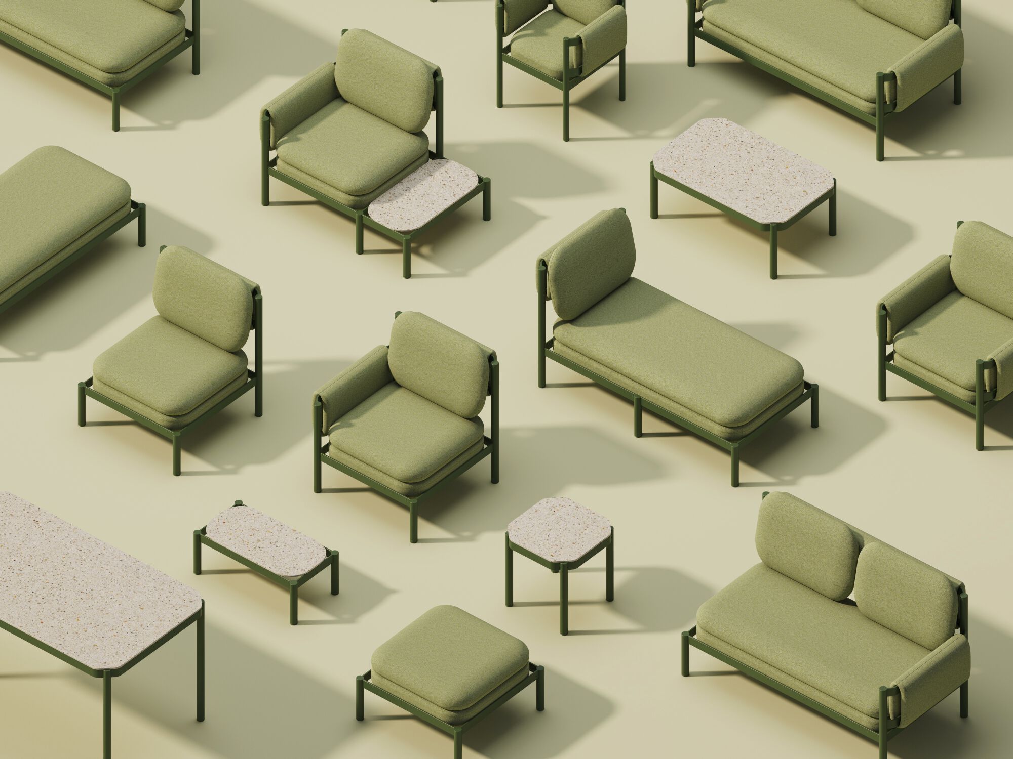 Алюминиевый низкий прямоугольный садовый столик Joyf Tropic ARCH-00124767 - Вид №3