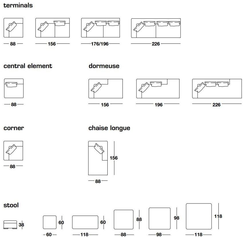 Frigerio Salotti Модульный мягкий диван со съемным чехлом из ткани в современном стиле. Oreste sun-id-1457502 - Вид №4