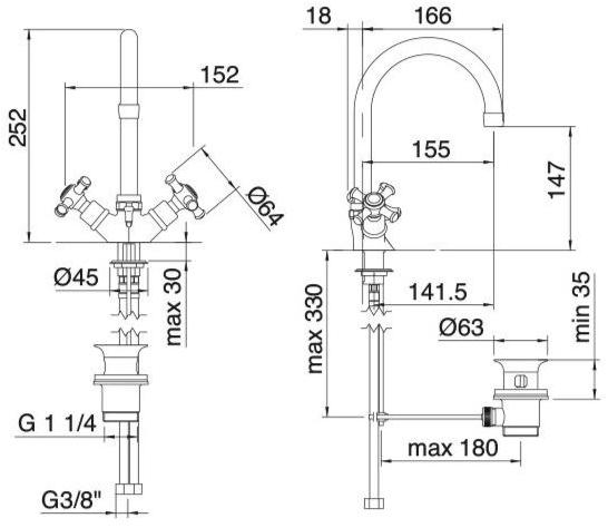 Rubinetterie Treemme Old italy  4415  - Вид №1