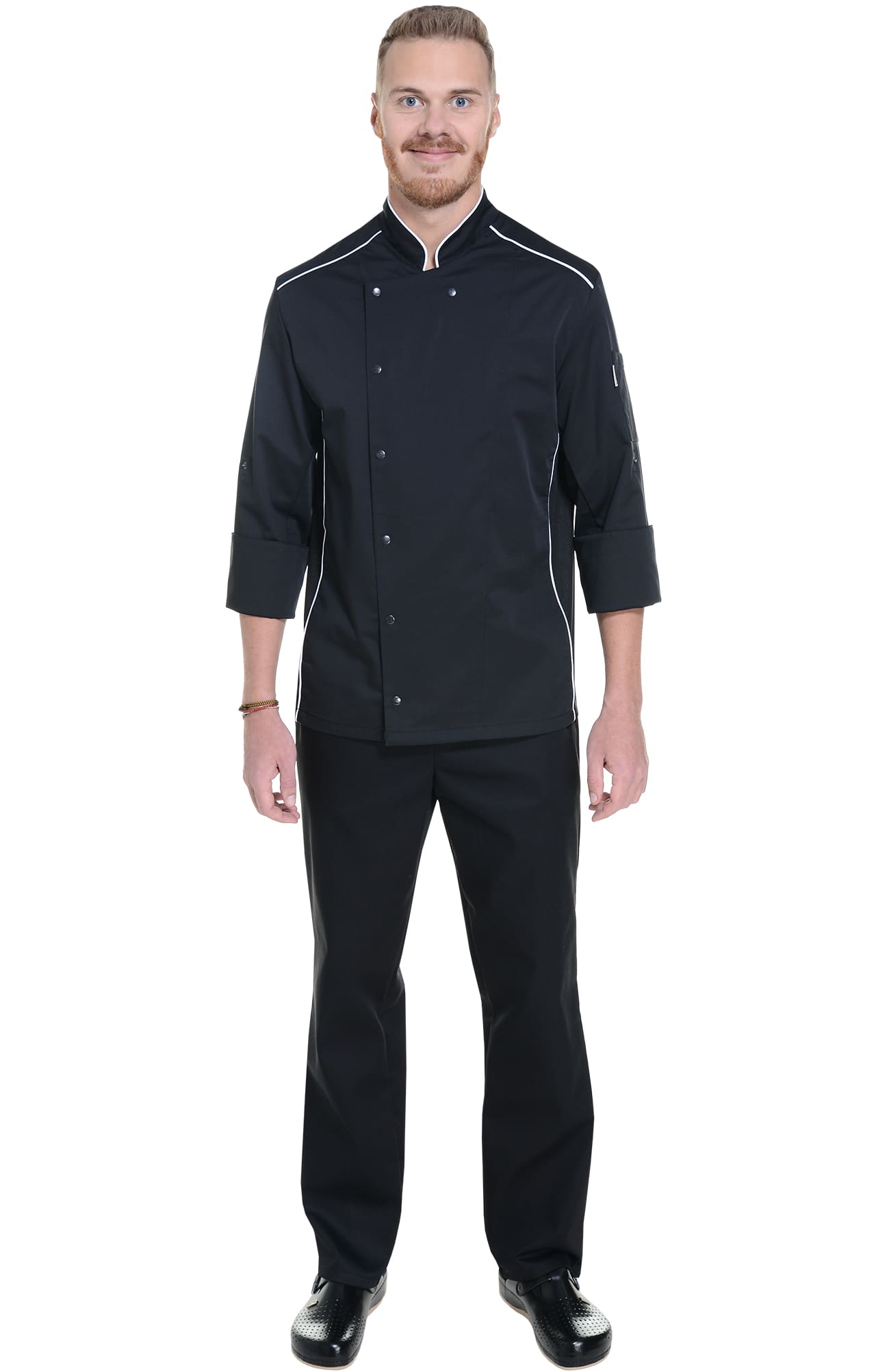 62605 Китель поварской black (черный) RICON  Повар  размер 48 (M)  - Вид №5