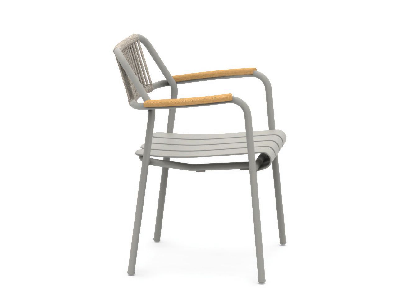 Штабелируемый алюминиевый садовый стул и веревка с подлокотниками Vermobil Verdea Rope ARCH-00097407