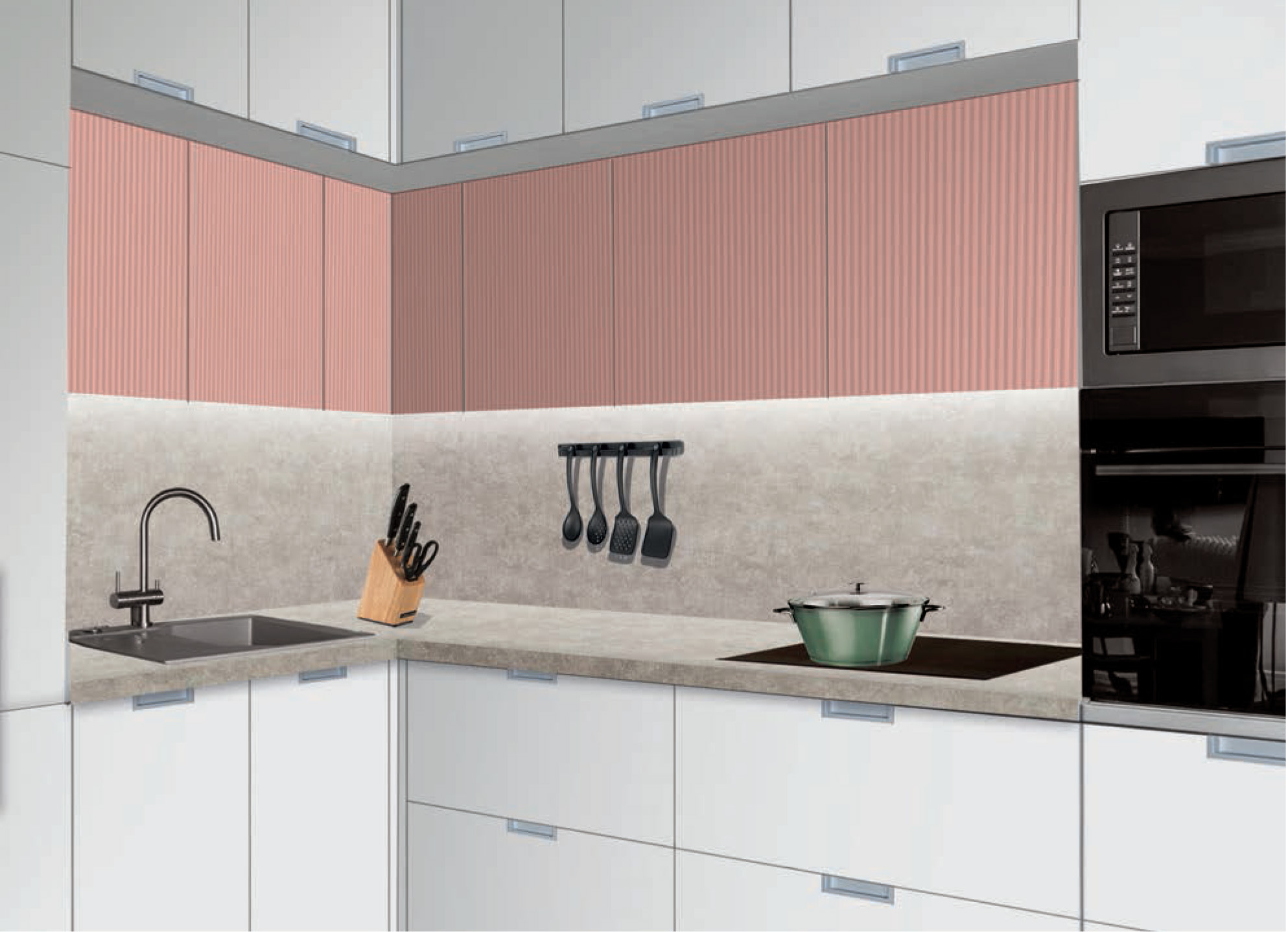 Фасады для кухни Модерн  «Аура» SIDAK SIST838-14076