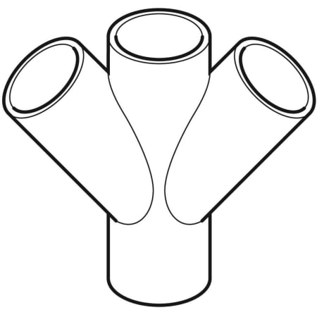 367.209.16.1 Крестовина Geberit PE 45° Geberit  - Вид №1