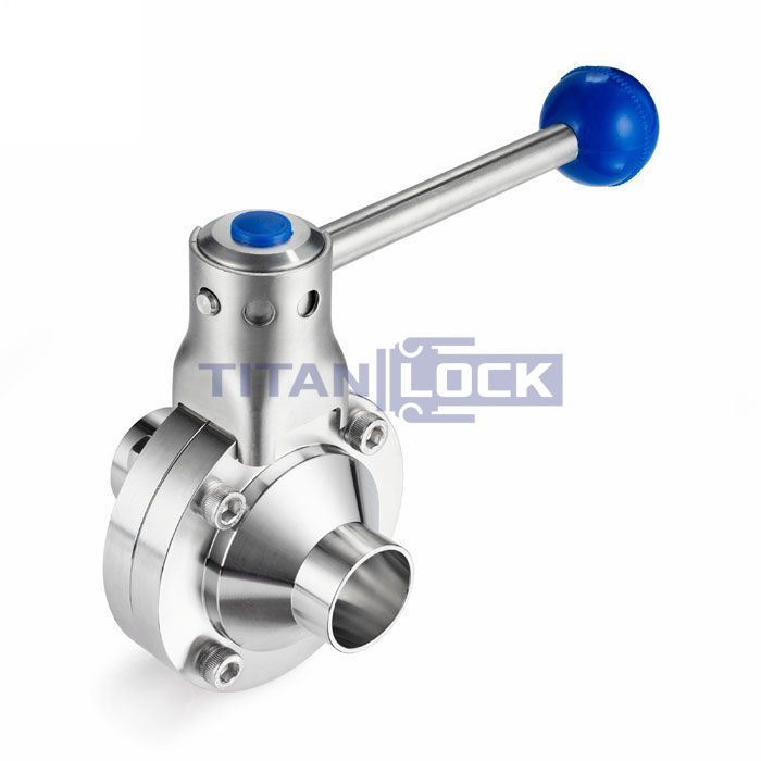 Кран шаровый нержавеющий (AISI304) DN65, типа сварка-сварка, DIN TLHBV065WDS TITAN LOCK 