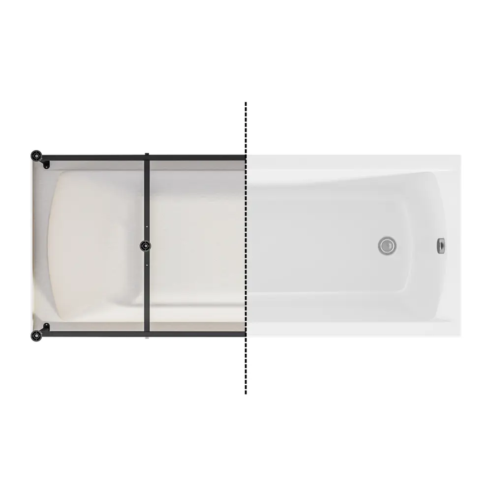 Ванна 100Acryl Ницца акриловая 170x75 см ножки в комплекте У99329 STLM-2056597 - Вид №6