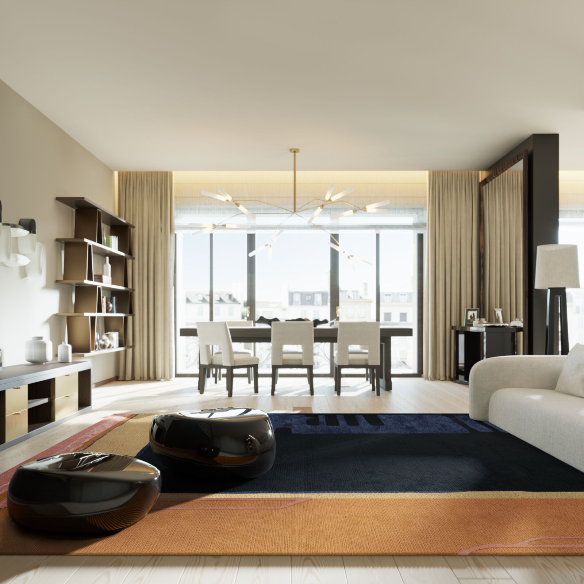 Прямоугольный ковер ручной работы Tapis Rouge абстракция ARCH-00071052 - Вид №2