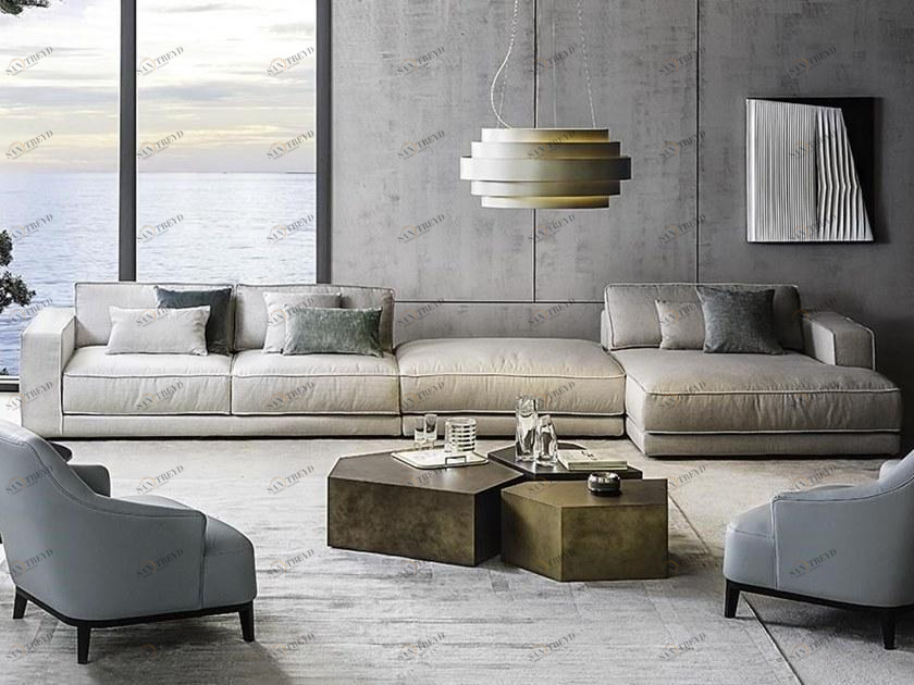 Casamilano Модульный тканевый диван с шезлонгом sun-id-1507375