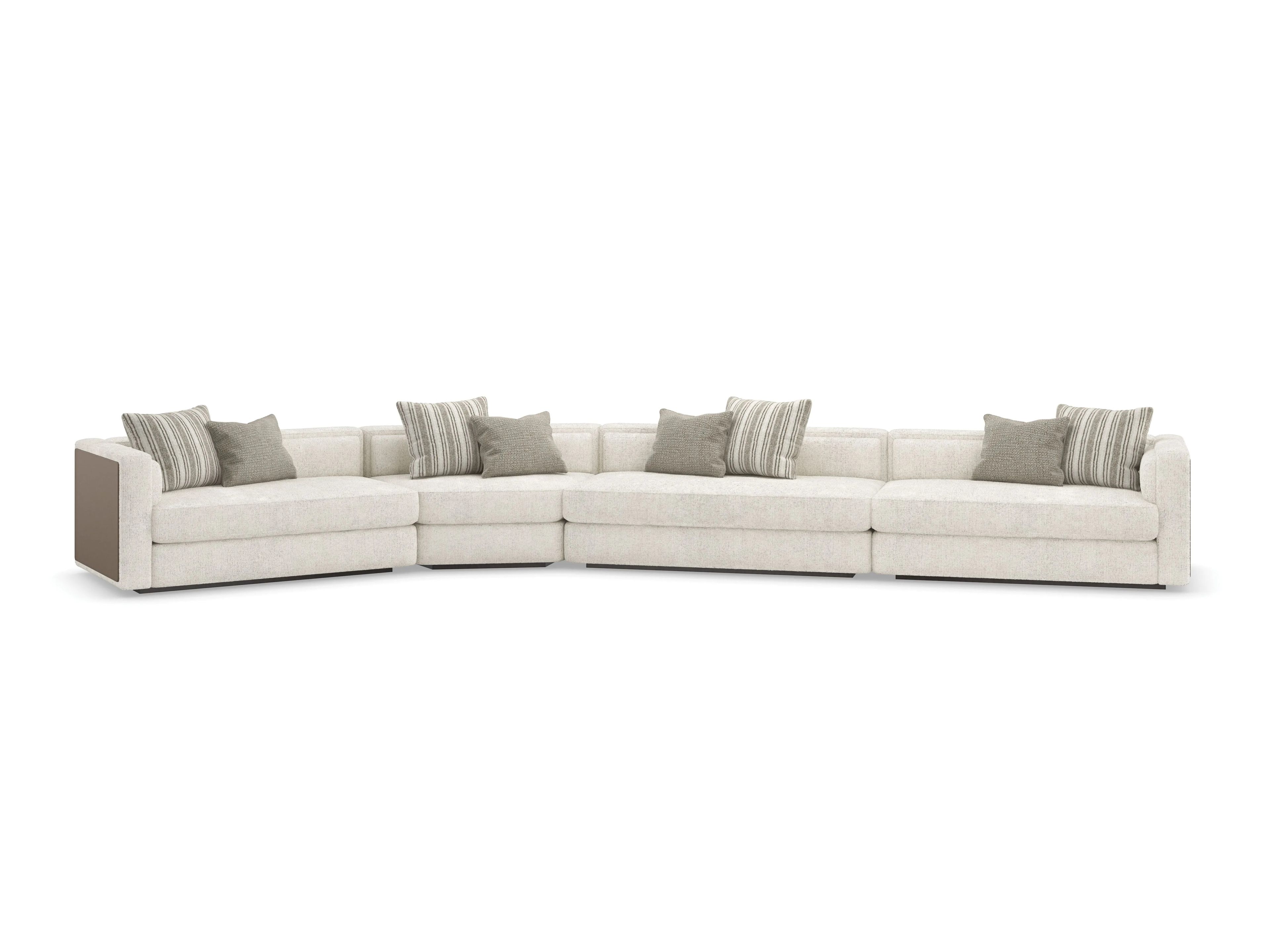 Модульный изогнутый диван из ткани Caracole Unity ARCH-00046828