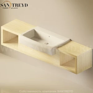 Flaminia UNA Консоль для раковины от 200 до 240 см с местом хранения светлый дуб UNA90V2.WL