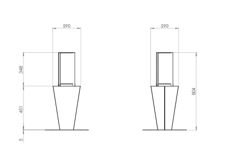 Отдельно стоящий камин на биоэтаноле bioKamino OLYMPUS 45 ARCH-00023597 - Вид №2
