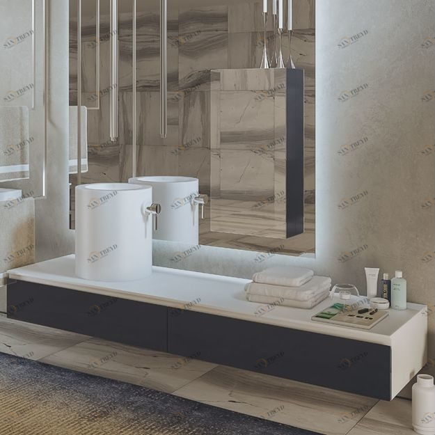 Moma Design Тумба подвесная с 2 ящиками 1800 Emotion250/ 2 черный матовый DEM2180LO