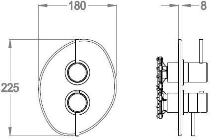 Fir Italia Смеситель для душа с переключателем Synergy open 93 9380198 - Вид №1