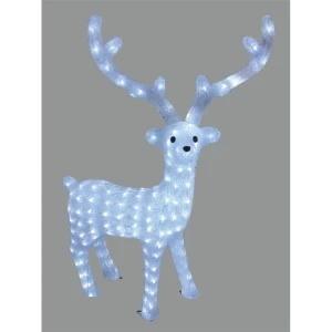 Светящаяся электрическая фигура Олень для улицы 200 светодиодов 100 см цвет белый