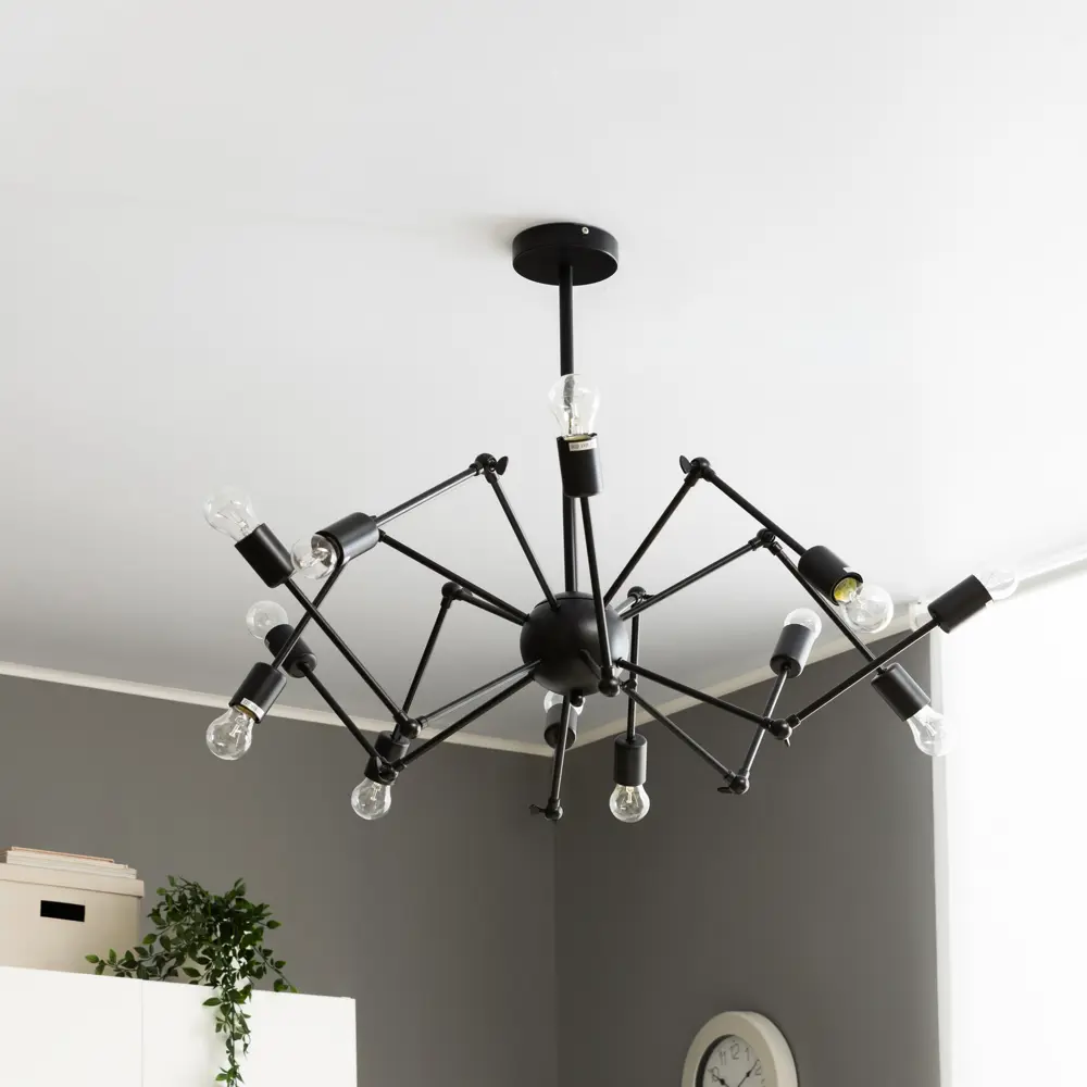 Люстра подвесная Ritter Halm 52446 5 12 ламп Е27 цвет черный/дерево STLM-2119368 - Вид №5