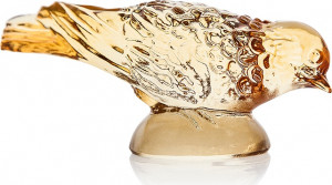 10602958 Cristal de Paris Фигурка Cristal de Paris "Воробей" 5х13см (янтарная) Хрусталь