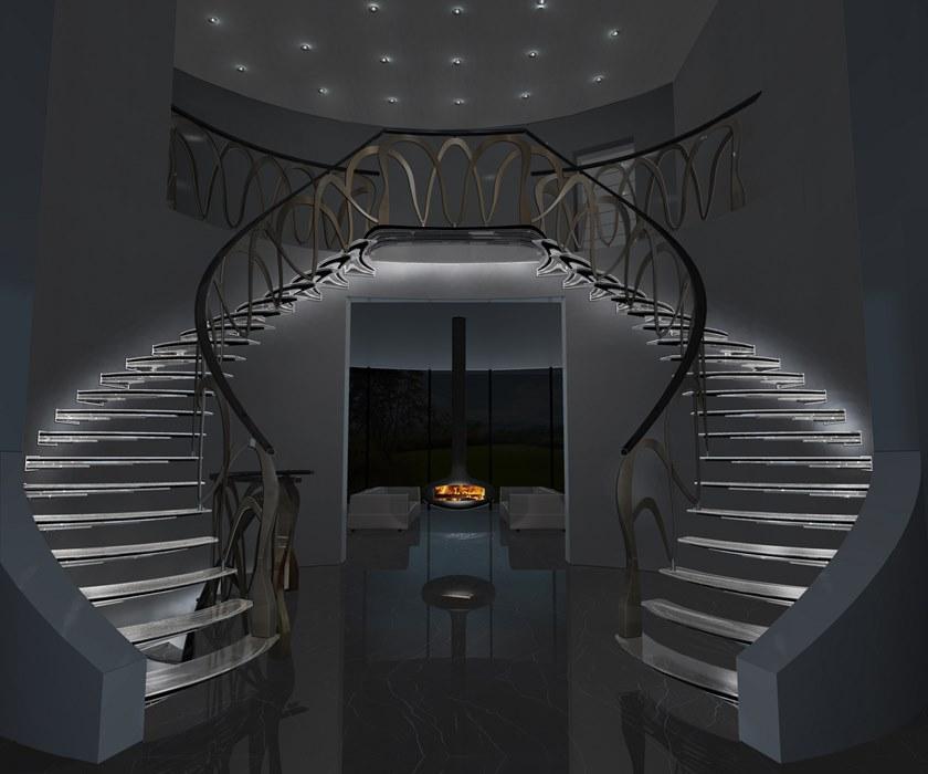 Siller Treppen Консольная стеклянная лестница со светодиодной подсветкой sun-id-1490676 - Вид №1