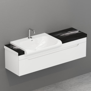 911101 Мебель INKA 120 подвесная с местом для установки умывальника слева 120 см Kerasan Inka project Италия