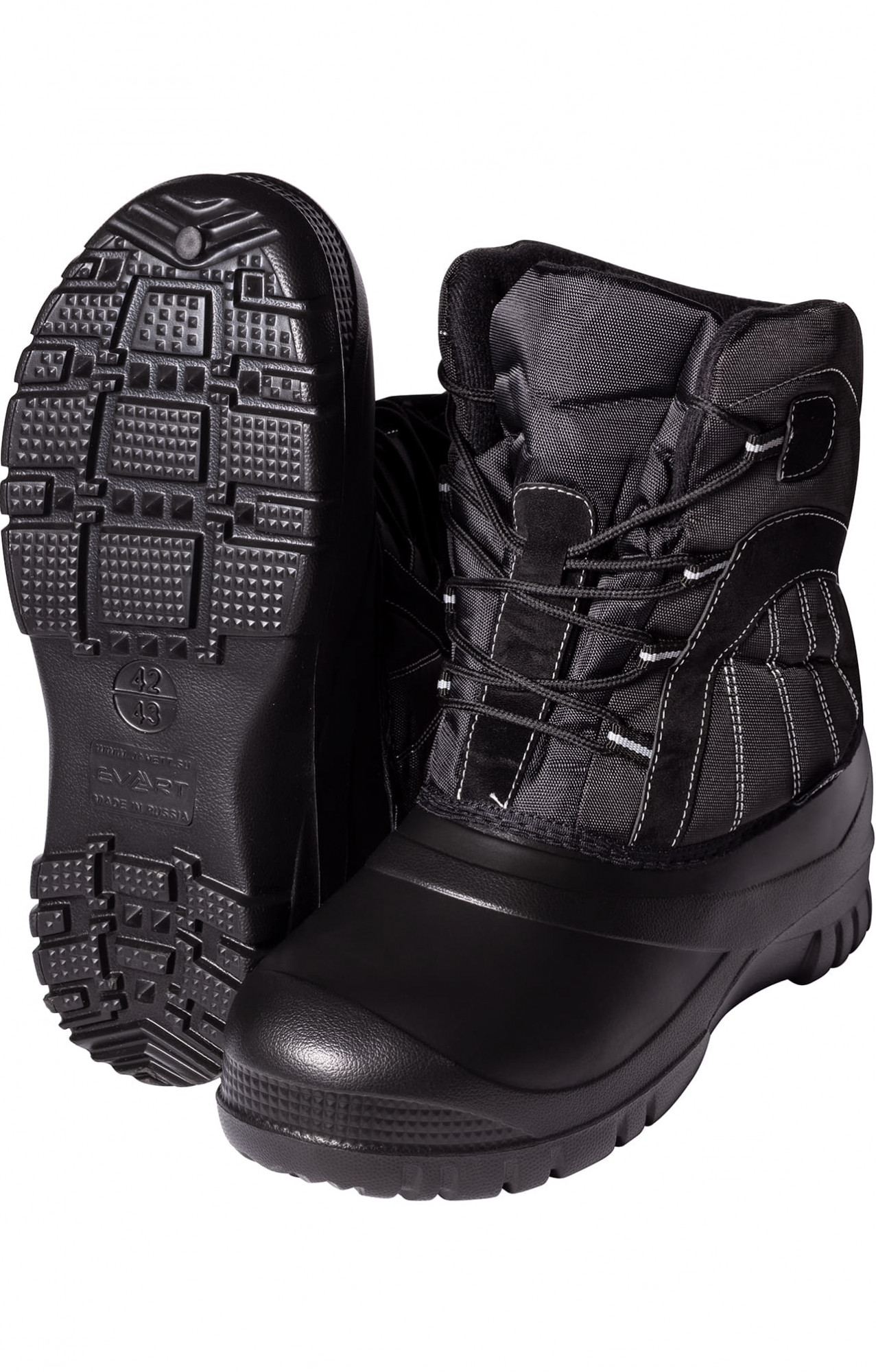 64388 Ботинки ЭВА "Люкс" черные утепленные  Зимняя обувь  размер 42/43 Спецодежда 