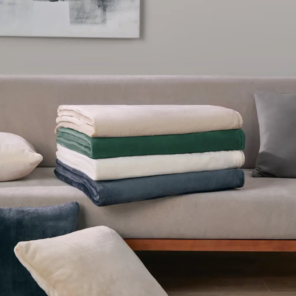 Плед KREAFORTA Flandria 200x220 см микрофибра цвет темно-зеленый STLM-2011074 - Вид №9