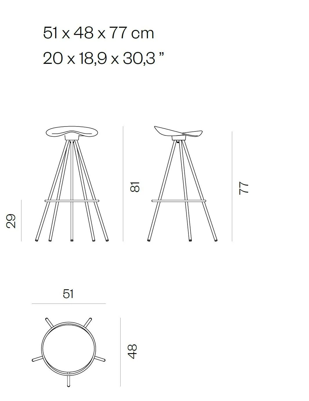 Высокий стул на алюминиевом насесте BD Barcelona JAMAICA ARCH-00124936 - Вид №7