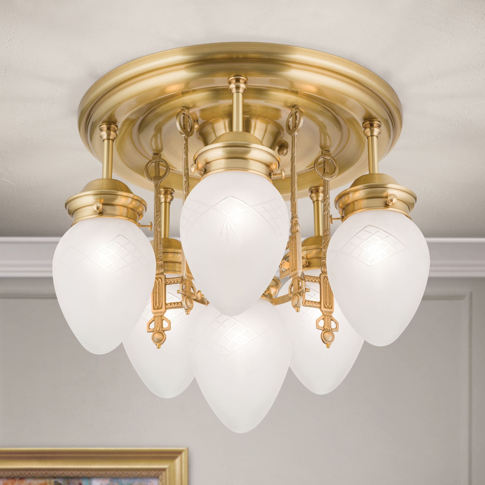 Потолочный светильник из латуни и стекла Orion Будапешт ARCH-00151867 - Вид №2