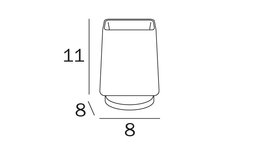 Стеклянный держатель зубной щетки INDA® ARCH-00125425 - Вид №2