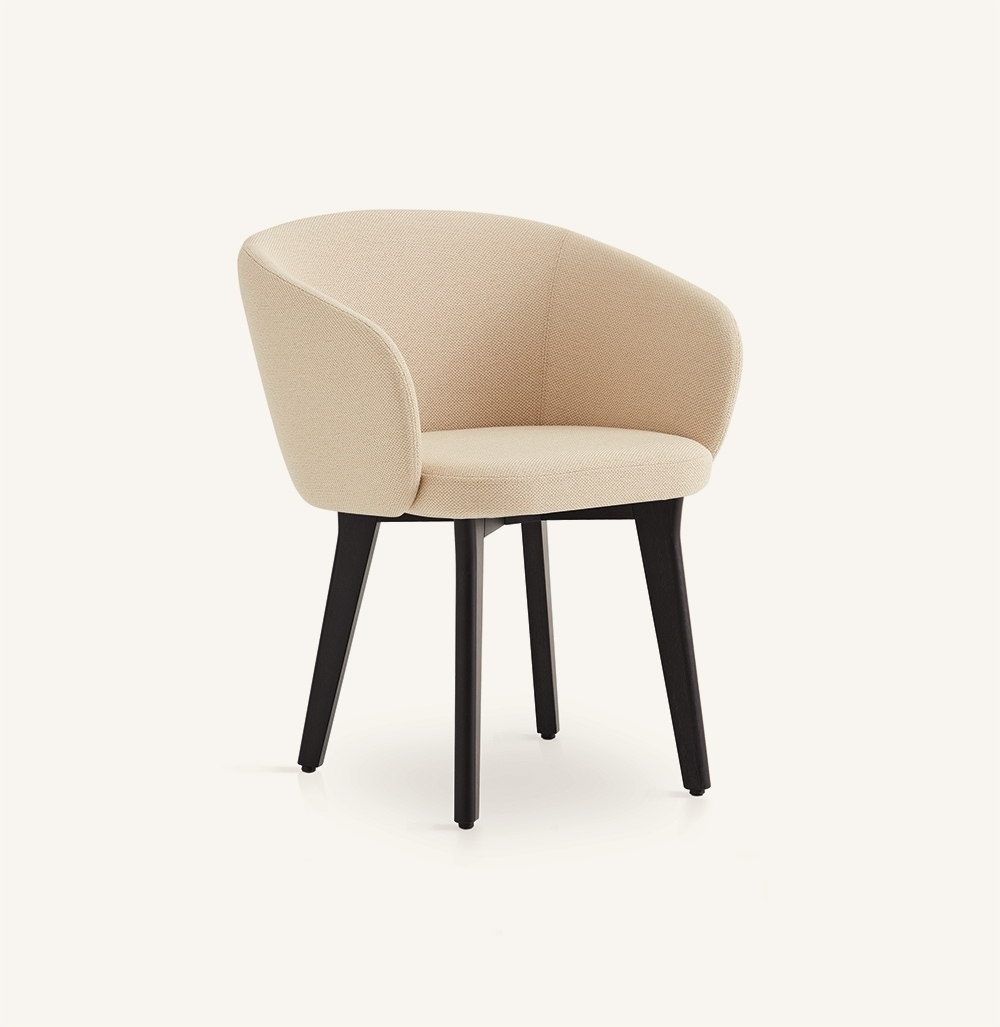 089366 Мягкое кресло с деревянными ножками Expormim Huma 