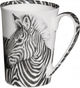 10640810 Taitu Кружка Taitu "Дикий нрав.Зебра" 450мл Фарфор костяной