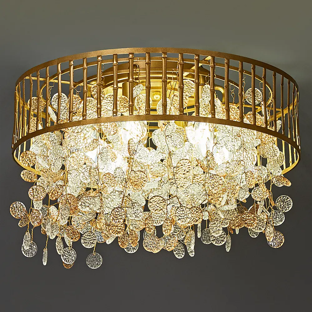 Люстра потолочная Арман 6 ламп 12 м² цвет золотистый DE CITY STLM-2060448 - Вид №1